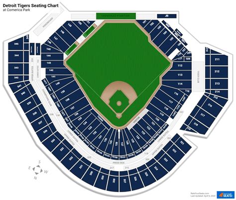 detroit tigers stadium seating chart